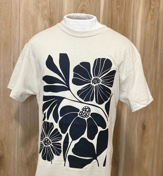 Adult - Black Floral Shirt
