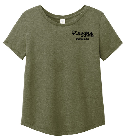 Reggies - Womens Olive Green T-shirt